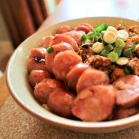 Lu Rou Fan with Taiwan Sausage.